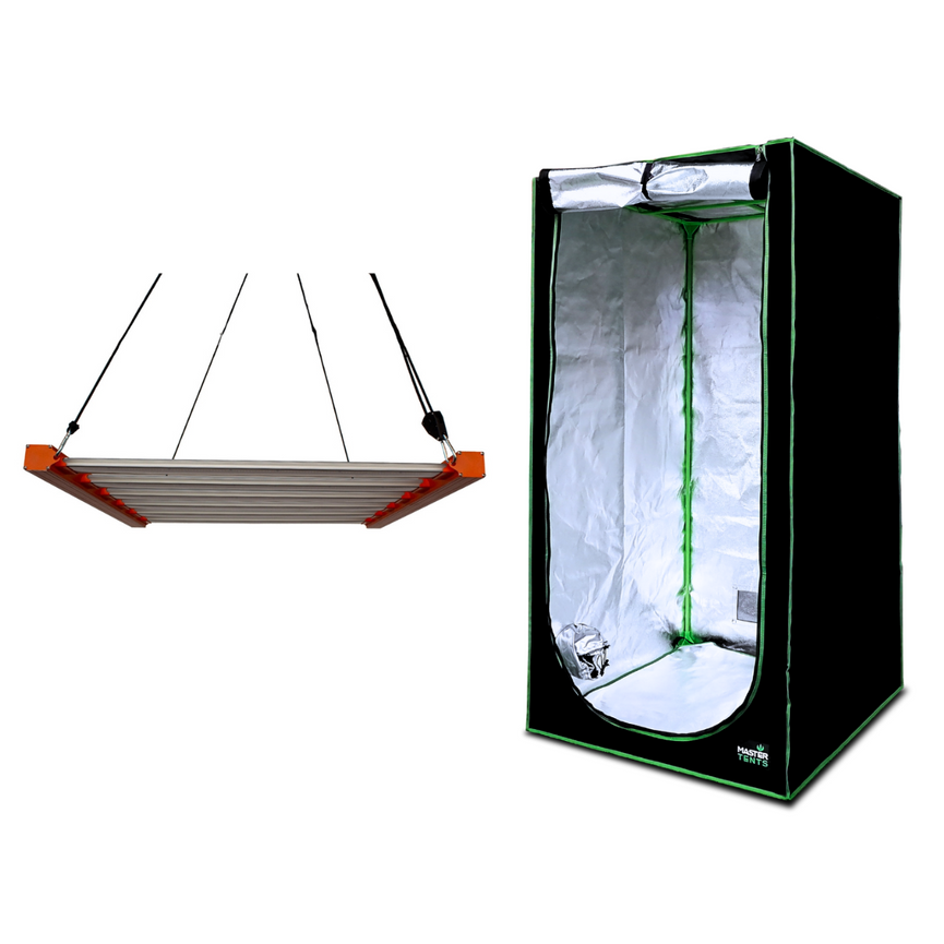 Kit de Cultivo Estufa 120x120x200 + Quantum Barra 480W PRO-MID Samsung LM283B+
