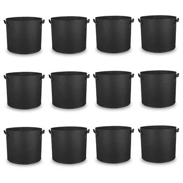 Kits de Vaso Tecido Feltro 11L Redondo para Plantas Grow