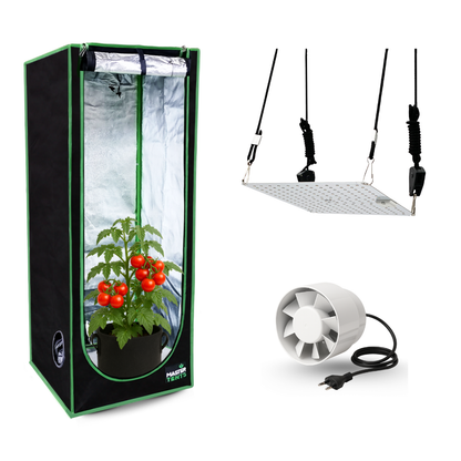 Kit de Cultivo Tenda Estufa Grow 40x40 + Quantum Board Qb 65w Chips LM283B Samsung Original + Exaustor simples 100mm