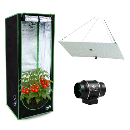 Kit de Cultivo Estufa Tenda Grow 60x60x160 + Led Quantum Barra Qb 65w Chips LM301H Samsung  + Exaustor Turbo 100mm