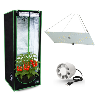Kit de Cultivo Estufa Tenda Grow 60x60x160 + Led Quantum Barra Qb 65w Chips LM301H Samsung  + Exaustor Simples 100mm