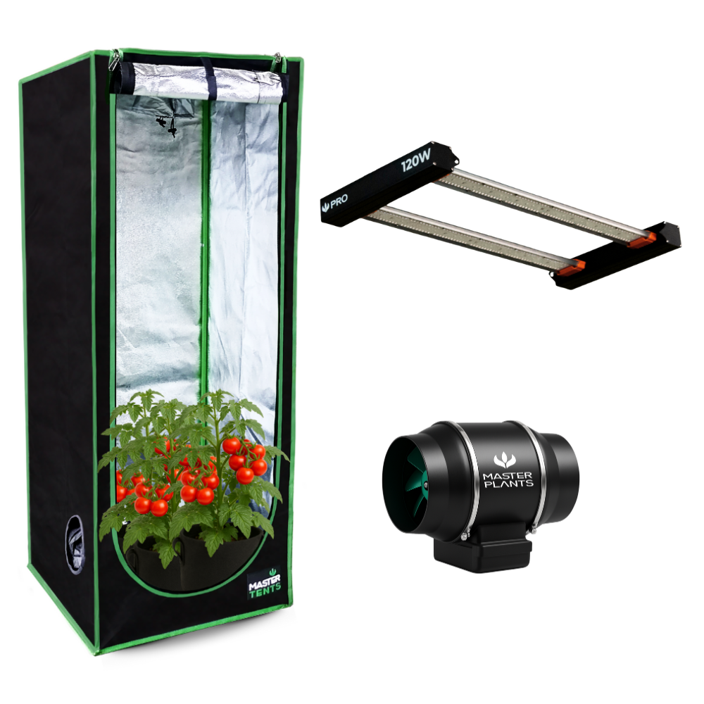 Kit Cultivo Grow Completo Tenda 80x80 + Quantum Barra 120w UV+R e Exaustor Turbo 100MM