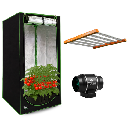 Kit Cultivo Tenda Estufa 100x100x200 + LED Qb 480w Quantum Bar Chips Samsung LM283B Grow Indoor + Exaustor Turbo 125mm