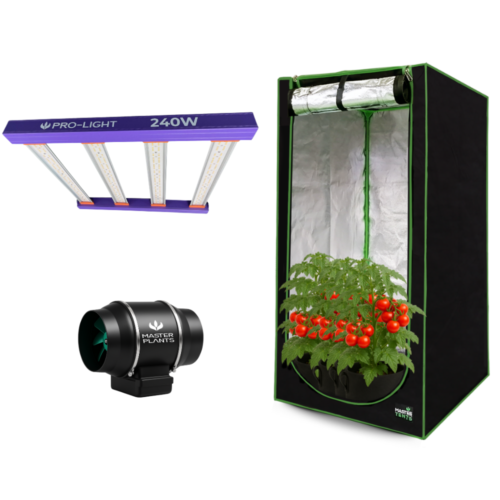Kit Cultivo Grow Tenda 100x100 + Quantum Bar 240w + Exaustor Turbo 125MM