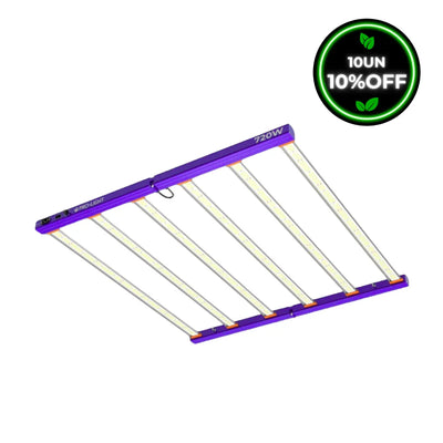 Kit 10un Painel de LED Quantum Barra 720W com Chips Samsung LM301H - Cultivo Indoor